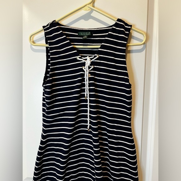 Ralph Lauren Striped Nautical Dress Size Small Petite - Picture 6 of 11